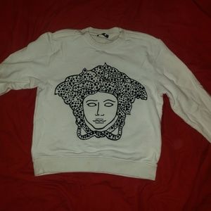 Embellished Medusa Head sport top